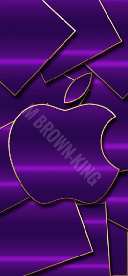 iPhone X Purple And Gold Apple Logo