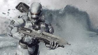 Mask Helmet Rifle Sci Fi Wallpaper