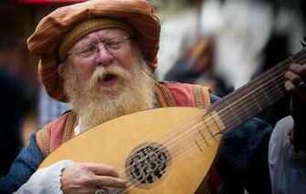 Wallpaper Glasses The Old Man Beard Musical Instrument Singing