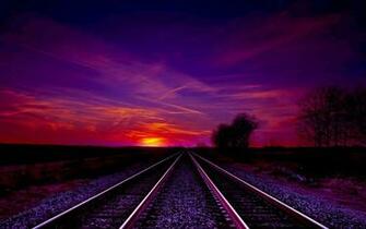 Relaxing Railroad Track Wallpaper