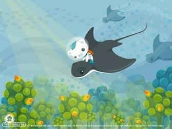 Riding A Manta Ray Meomi Octonauts Illustration Cartoon