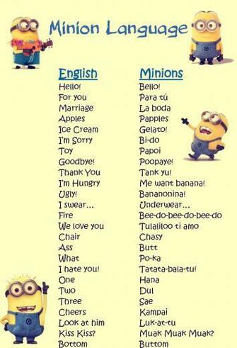 Minion Language Despicablememinions Org