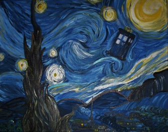 Doctor Who Van Gogh Exploding Tardis Wallpaper A Starry Night In The