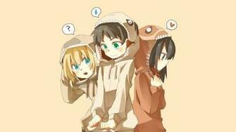 Eren Jaeger Yeager Mikasa Ackerman And Armin Arlert Attack On Titan