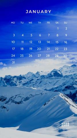 January Calendar iPhone Background Net