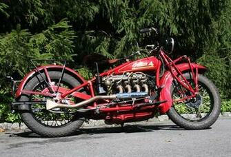Wallpaper Indian Motorcycle Red Four Desktop