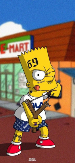 Bart Simpson Weed Wallpaper