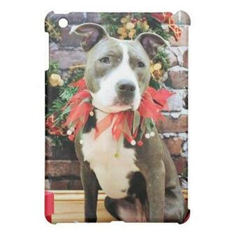 Christmas Pitbull Charm iPad Mini Case