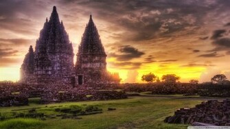 The Lost Hindu Temple In Jungle Mist Indonesia Wallpaper