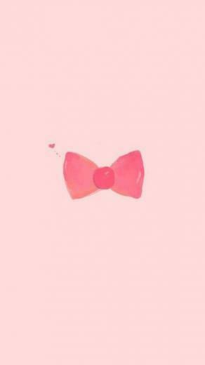 Hand Drawn Pink Bow Wallpaper iPhone