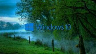 Windows In The Misty Morning Blue Text Logo Wallpaper Computer