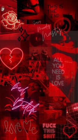 Red Baddie Aesthetic Wallpaper Em