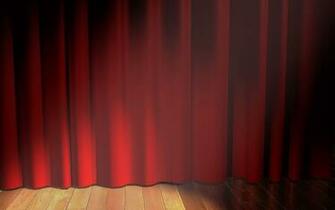 Red Curtain On Stage Wallpaper