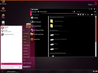 Dark Zune Pack Includes Visual Style Styler Skin Vistart