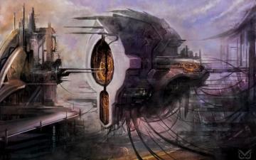 Spaceport HD Wallpaper