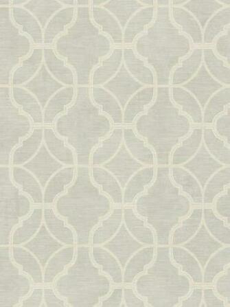 Linen Lattice Wallpaper In Silvery Grey Transitional