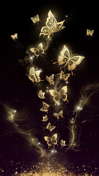 Add A Magical Touch To Your Look With Glitter Butterfly Wallpaper