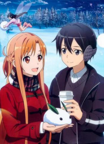 Sao Christmas Posters Sword Art Online Asuna