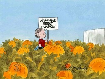 Pumpkin Patch Halloween Autumn Peanuts Wallpaper