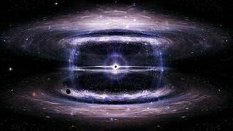 Wallpaper Black Hole Space Stars Circles