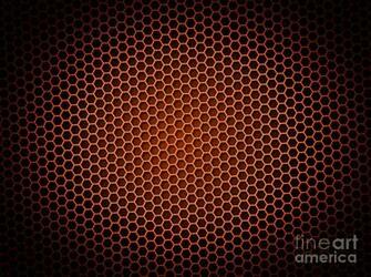 Honeycomb Background Red Digital Art