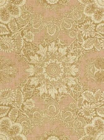 Brocade Blush Fabric Wallpaper