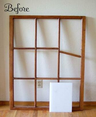 Turn A Salvaged Window Into Wallpaper Frames