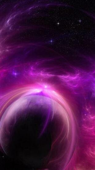 Purple Solar Storm Htc One M8 Wallpaper