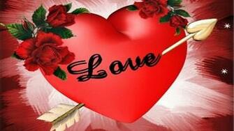 Red Roses And Hearts Wallpaper