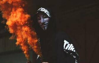 Wallpaper City The People Mask Smoke Guy Fawkes