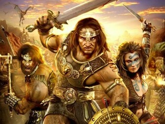 Age Of Conan Barbarians Wallpaper Stock