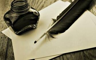 Old Feather Pen And Ink Feathers Wallpaper