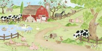 About Fun Farm Theme Wallpaper Murals Barnyard Animal