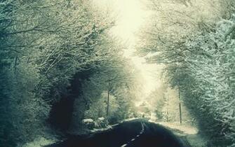 Winter Weather Roads Driving Wallpaper Nature Seasons HD