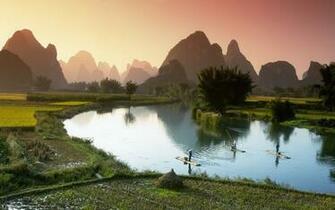 Wallpaper Vietnam Lake Boat Desktop In The