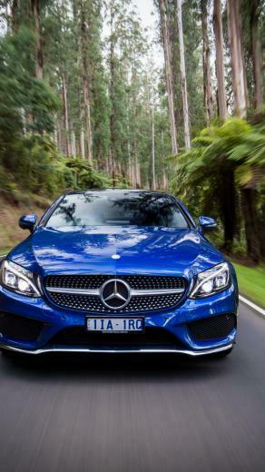 Motion Blur Mercedes Benz C Class Blue Wallpaper