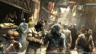 Assassins Creed Revelations Meeting Yusuf In Market Wallpaper