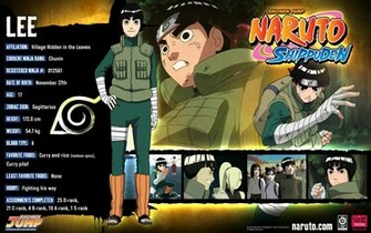 Rock Lee Stats Wallpaper