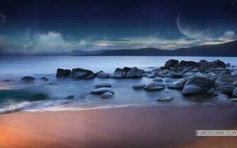 Lakes Mountains Water Scenery Sunset Wallpaper Desktop