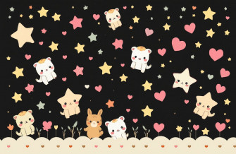 Kawaii Black Wallpaper