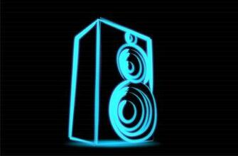 Neon Music Notes Background