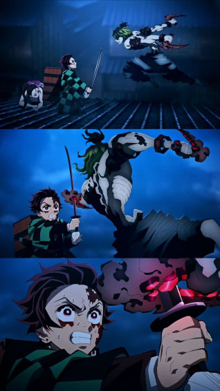 Tanjiro Vs Gyutaro In Anime Demon Manga One Piece