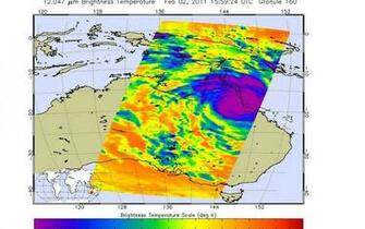 Space Image Yasi S Fury Rakes Northeastern Australia