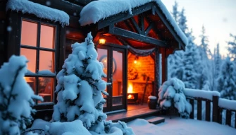 Cozy Winter Storm Outside Wallpaper
