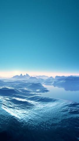 Blue Mountains Sky River iPhone Wallpaper