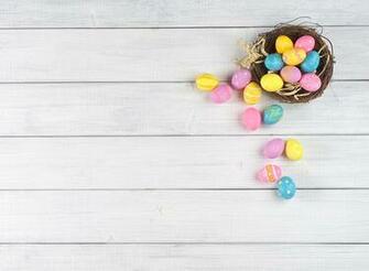 Photo Easter Eggs Nest Template Greeting Card Holidays