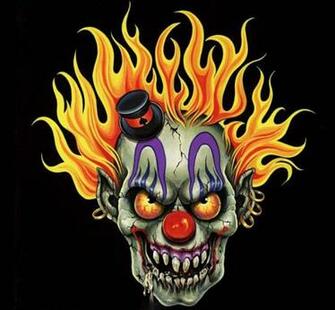 Evil Flame Skull Wallpaper