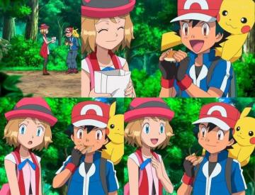 Pokemon Xyz Collage Ash And Serena Amourshipping Mew