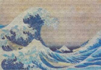 Japanese Wave Tile Wallpaper Mural Artisticwallmurals