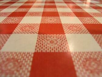 Tags Checkered Red Restaurant Table